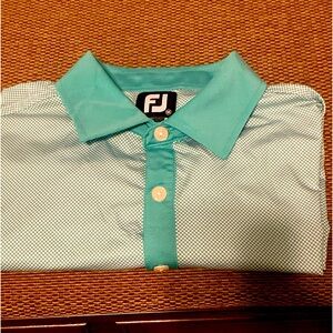 FOOTJOY STRETCH LISLE MINI CHECK PRINT POLO